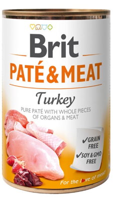 Brit Dog konz Paté & Meat Turkey 400g