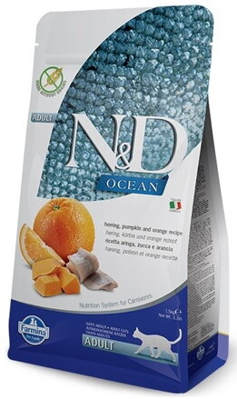 N&D OCEAN CAT Adult Herring, Pumpkin & Orange