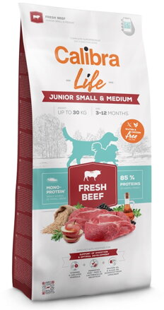 Calibra Dog Life Junior Small&Medium Fresh Beef