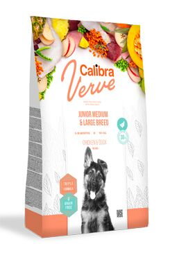 Calibra Dog Verve GF Junior M&L Chicken&Duck