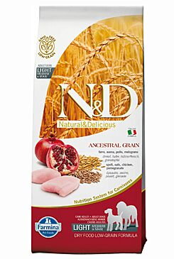 N&D LG DOG Light M/L Chicken&Pomegranate 