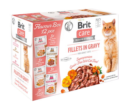 Brit Care Cat Fillets Gravy Flavour box 4*3psc(12*85g)