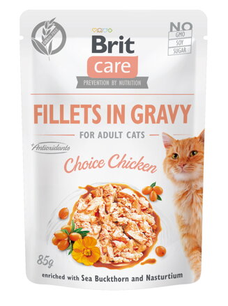 Brit Care Cat Fillets in Gravy Choice Chicken 85g