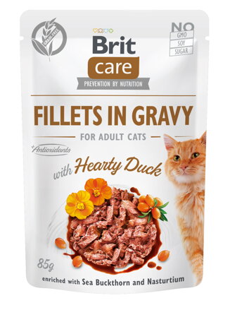 Brit Care Cat Fillets in Gravy Hearty Duck 85g