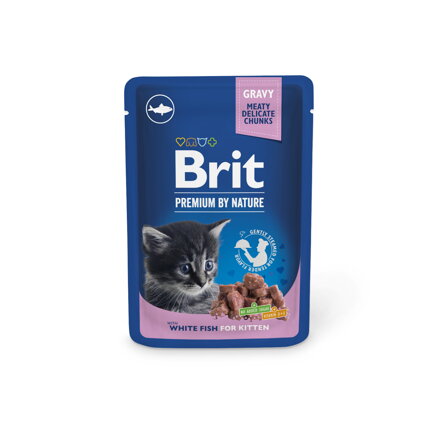 Brit Premium Cat kapsa White Fish for Kitten 100g