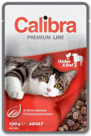 Calibra Cat kapsa Premium Adult Chicken & Beef 100g