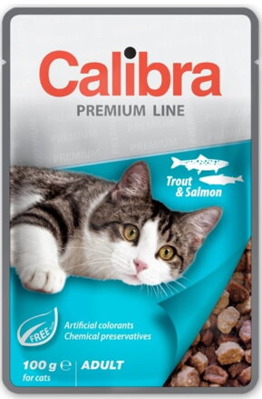 Calibra Cat kapsa Premium Adult Trout & Salmon 100g