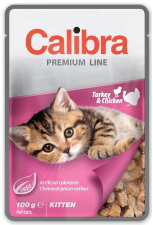 Calibra Cat kapsa Premium Kitten Turkey & Chicken 100g