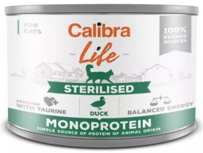 Calibra Cat Life  konz.Sterilised Duck 200g