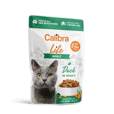 Calibra Cat Life kapsa Adult Duck in gravy 85g