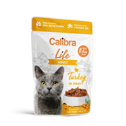 Calibra Cat Life kapsa Adult Turkey in gravy 85g