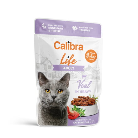 Calibra Cat Life kapsa Adult Veal in gravy 85g