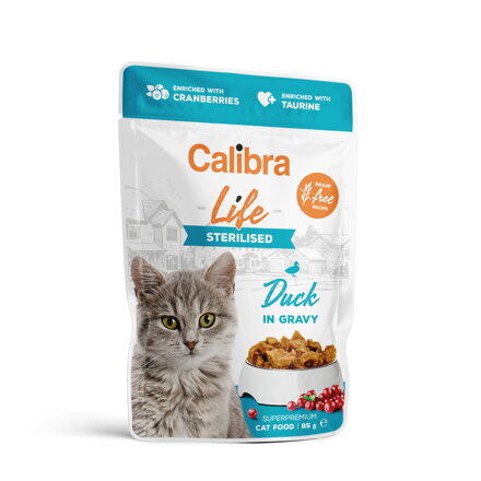 Calibra Cat Life kapsa Sterilised Duck in gravy 85g