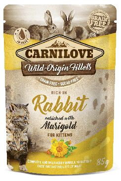 Carnilove Cat Pouch Kitten Rabbit & Marigold 85g