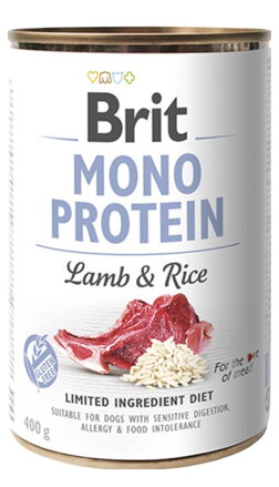 Brit Dog konz Mono Protein Lamb & Brown Rice 400g