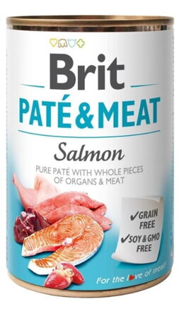 Brit Dog konz Paté & Meat Salmon 400g