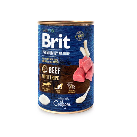 Brit Premium Dog by Nature konz Beef&Tripes 400g