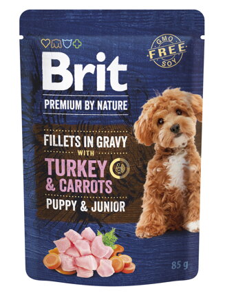 Brit Premium Dog Puppy Fillets Gravy Turkey & Carrots85g
