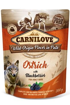 Carnilove Dog Pouch Paté Ostrich & Blackberries 300g