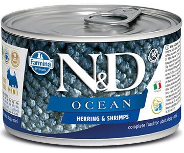 N&D DOG OCEAN Adult Herring & Shrimps Mini 140g