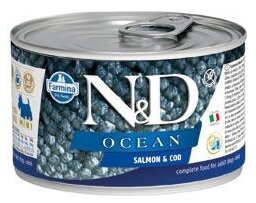 N&D DOG OCEAN Adult Salmon & Codfish Mini 140g