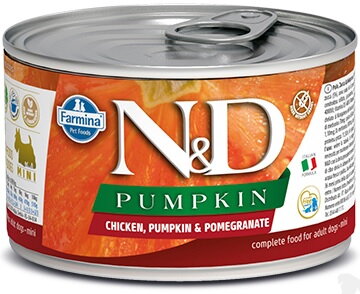 N&D DOG PUMPKIN Adult Chicken & Pomegranate Mini 140g