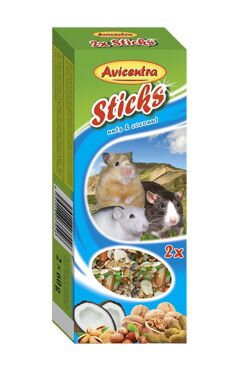 Avicentra tyčinky malý hlodavec - ořech+kokos 2ks