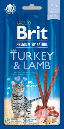 Brit Premium Cat by Nature Sticks Turkey&Lamb(3pcs)