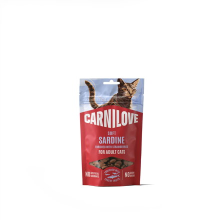 Carnilove Cat SOFT Snack Sardine+Strawberry 50g
