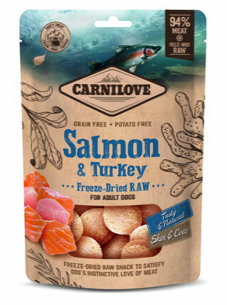 Carnilove Raw Freeze-Dried Snacks Salmon&Turkey 60g