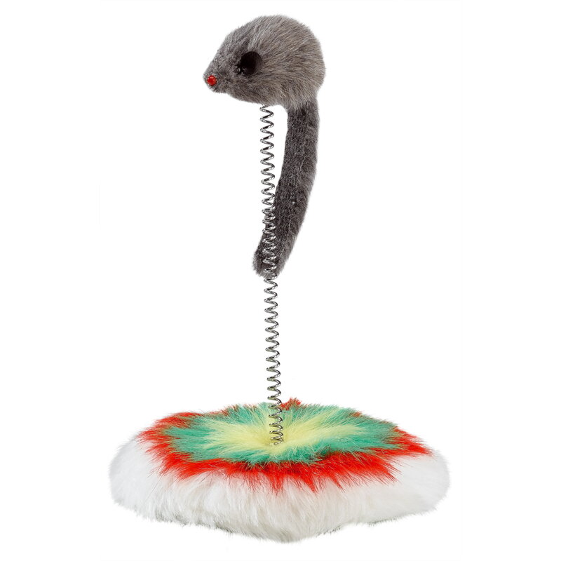 Hračka kočka PA 5030 myš na pružince FP