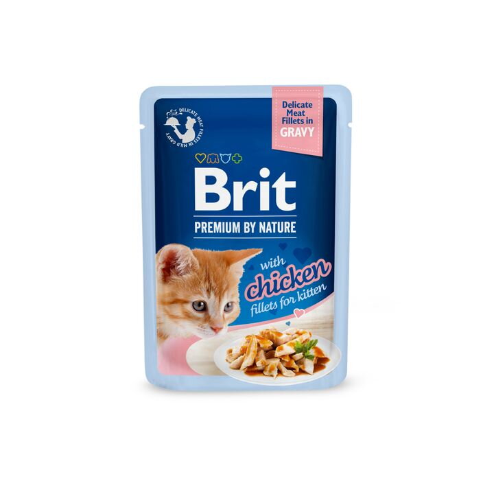 Brit Premium Cat D Fillets in Gravy for Kitten 85g Brit Premium Cat D Fillets in Gravy for Kitten 85g