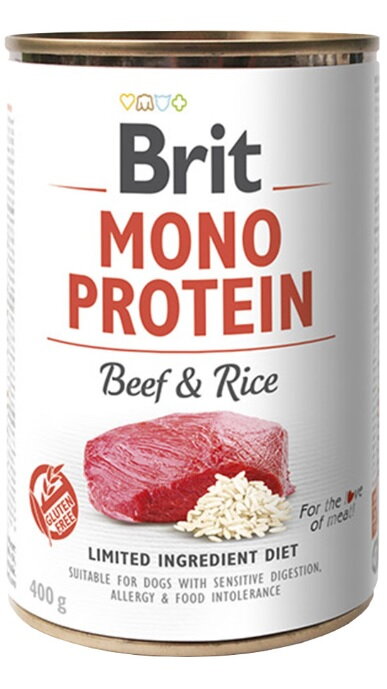 Brit Dog konz Mono Protein Beef & Rice 400g