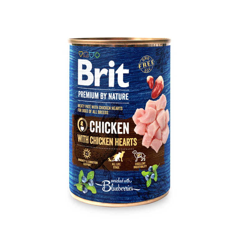 Brit Premium Dog by Nature konz Chicken&Hearts 400g