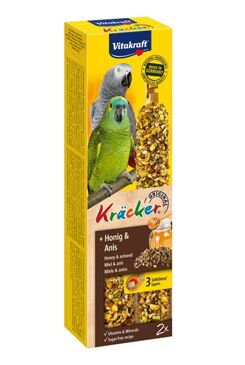 Vitakraft Bird Kräcker parrot African honey tyč 2ks