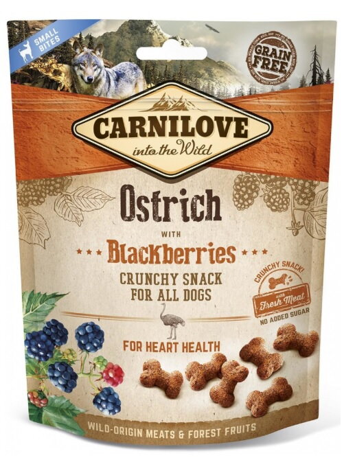 Carnilove Dog Crunchy Snack Ostrich&Blackberries 200g