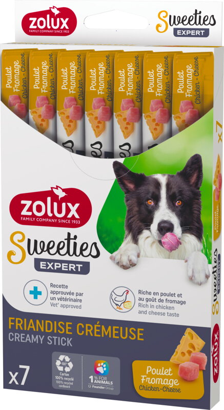Pochoutka pes SWEETIES kuře,sýr 7ks Zolux